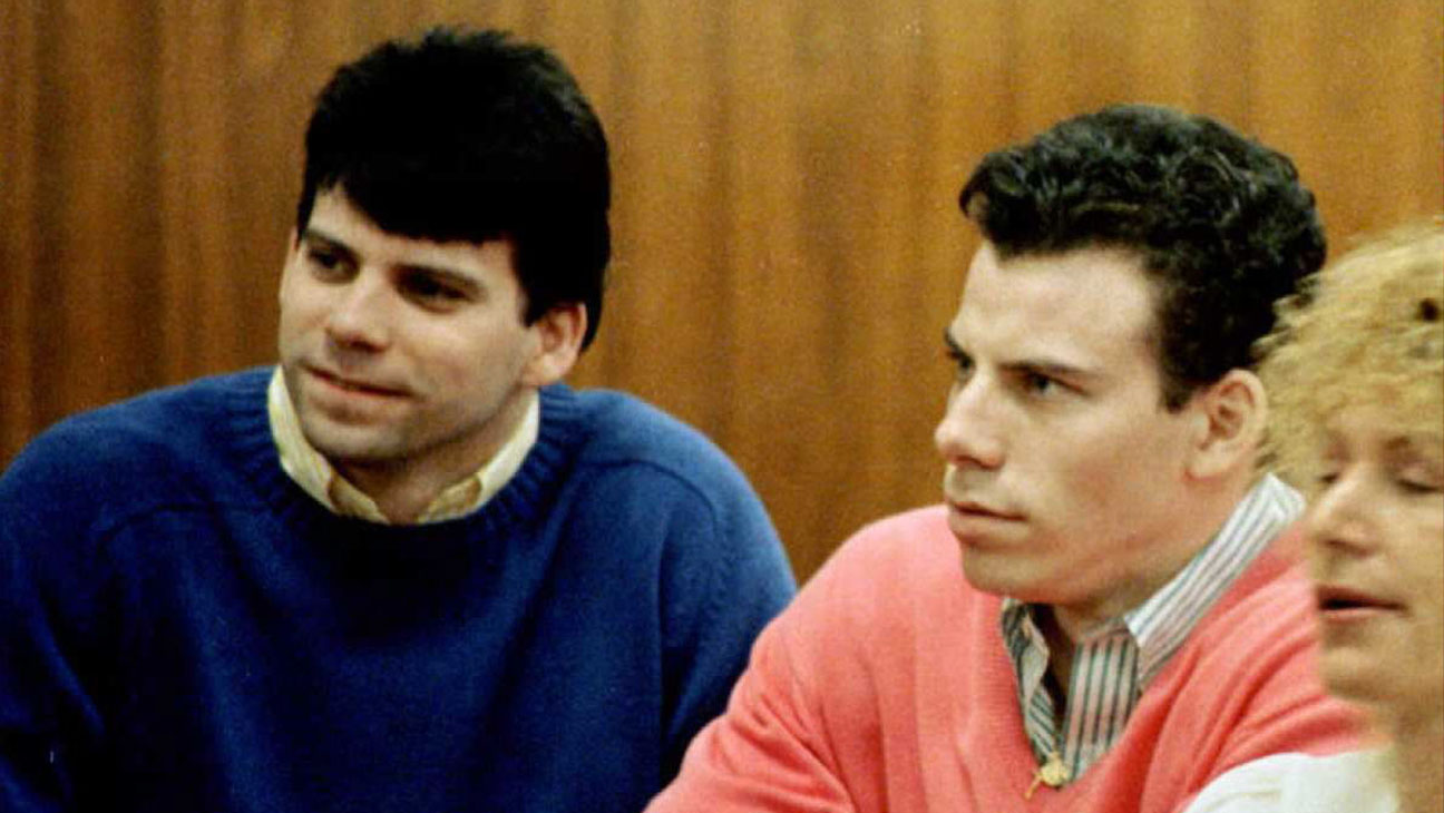 Lyle and Erik Menendez during a 1992 court hearing in Los Angeles.